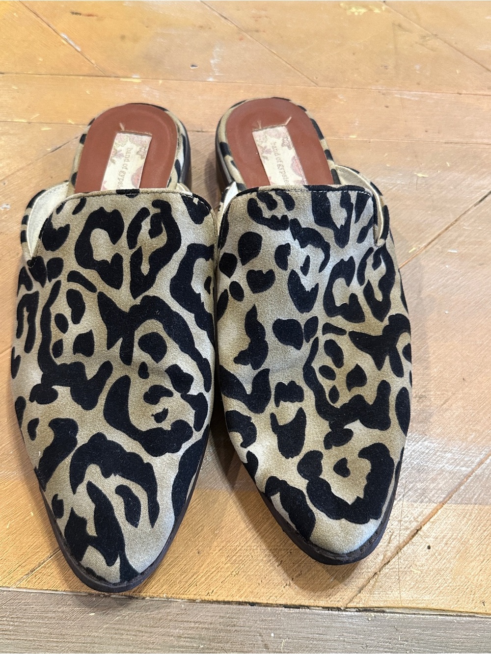 Band of Gypsies Skipper leopard print mule loafers